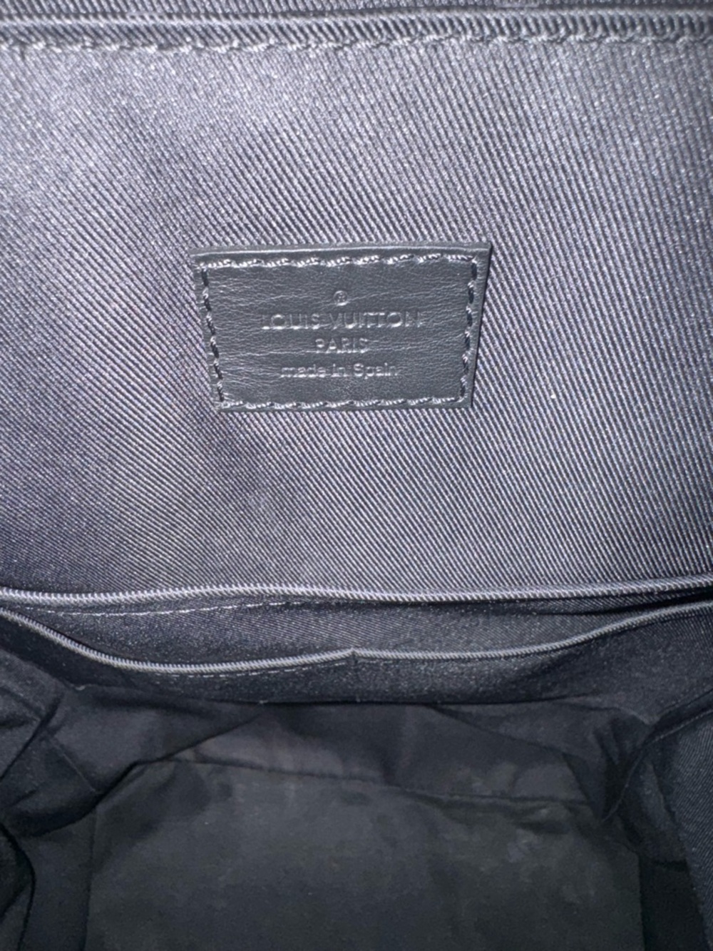 Louis Vuitton Black Monogram Canvas Men's Backpack with Leather Flap - Picture 8 of 13